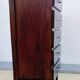 Scandinavian bedside chest of drawers mid-century vintage compass feet