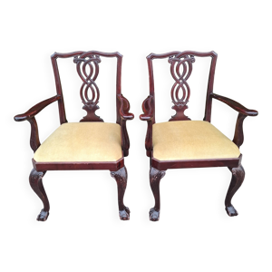 2 fauteuils de style - chippendale