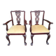 2 Chippendale-style armchairs