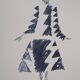 Sonia delaunay: rythmes triangles dress - signed lithograph