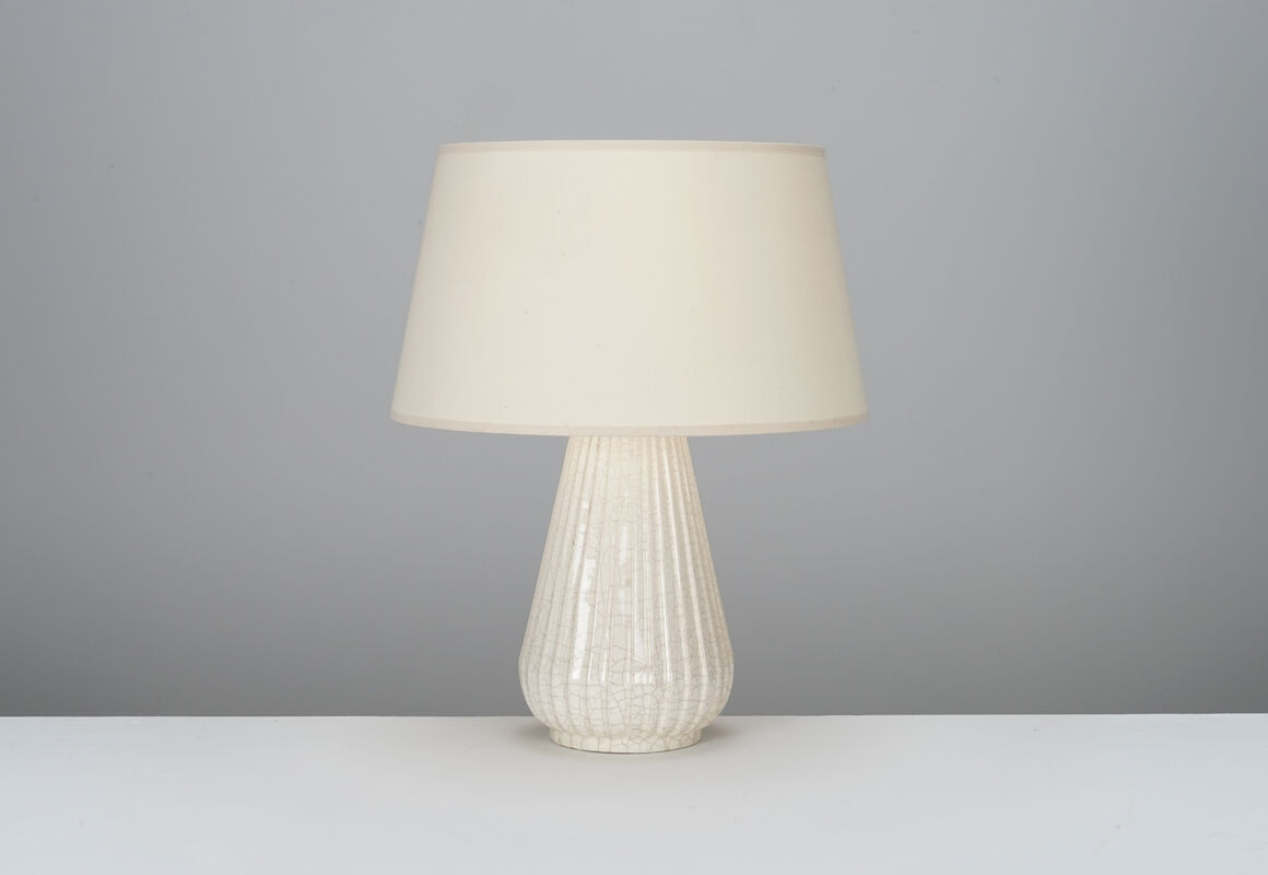 Cracked Ceramic Art Deco Lamp circa 1930