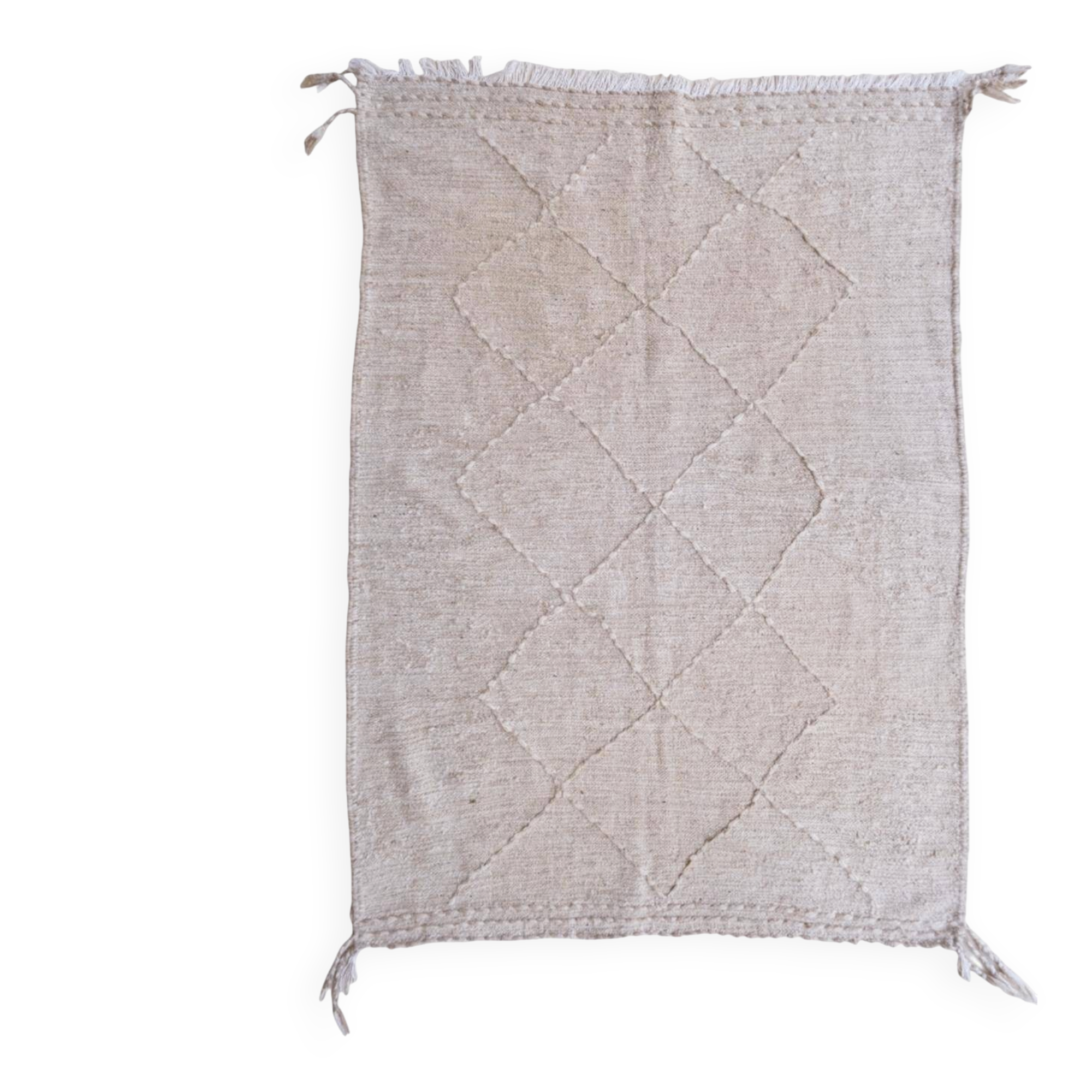 Small Kilim Rug Zanafi Beige - 140 x 100 cm