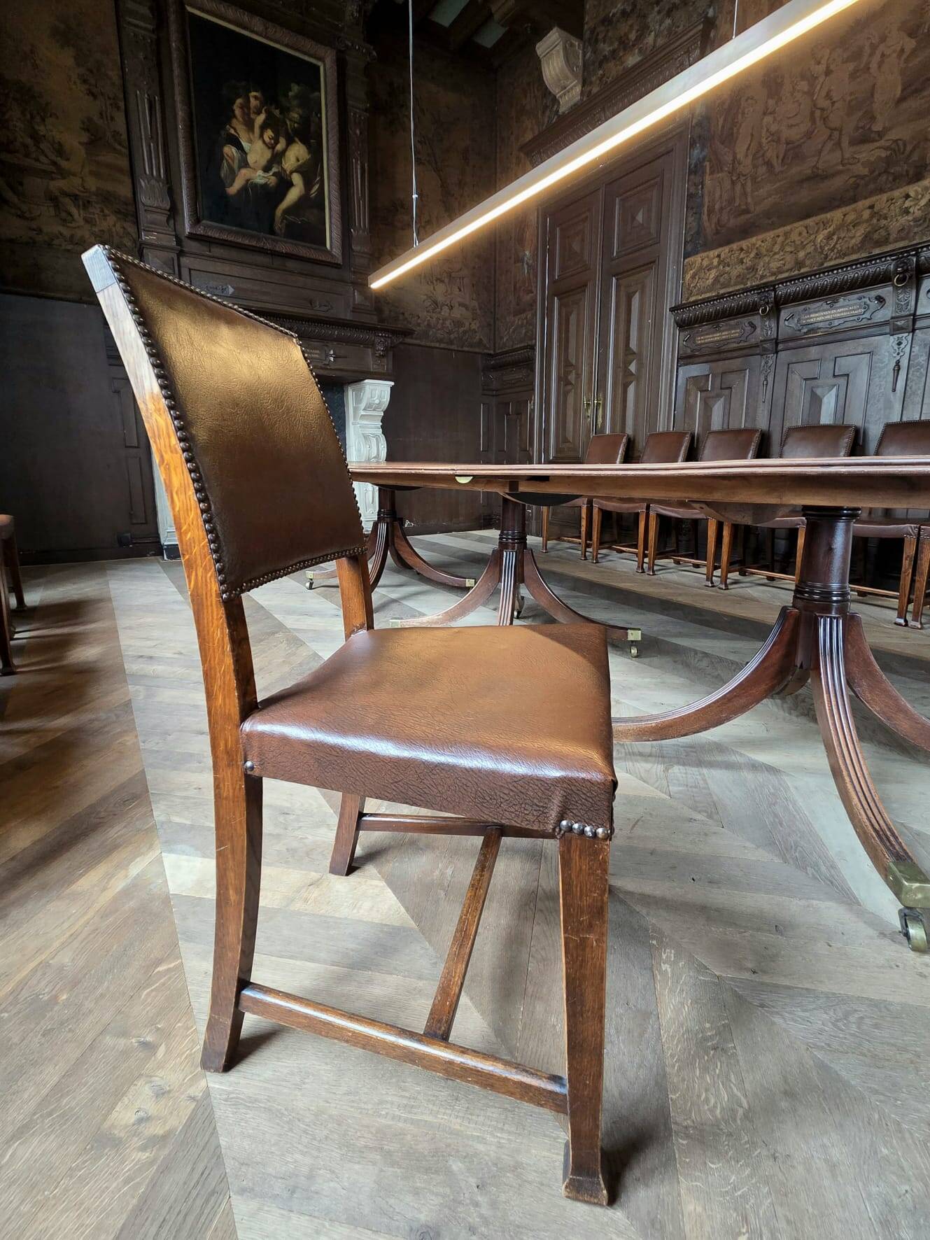 Table set and 12 chairs.