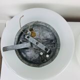 Pair of opaline ball wall lights, vintage half spheres