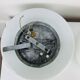 Pair of opaline ball wall lights, vintage half spheres