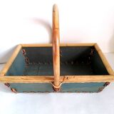 Wood and bamboo picking basket
