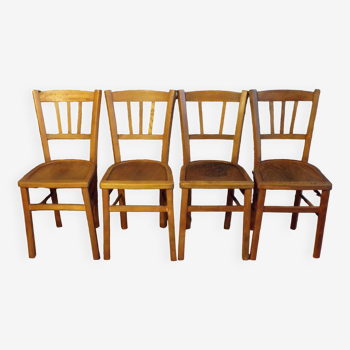 Suite 4 chaises de bistrot vintage