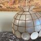Vintage mother-of-pearl and brass pendant light
