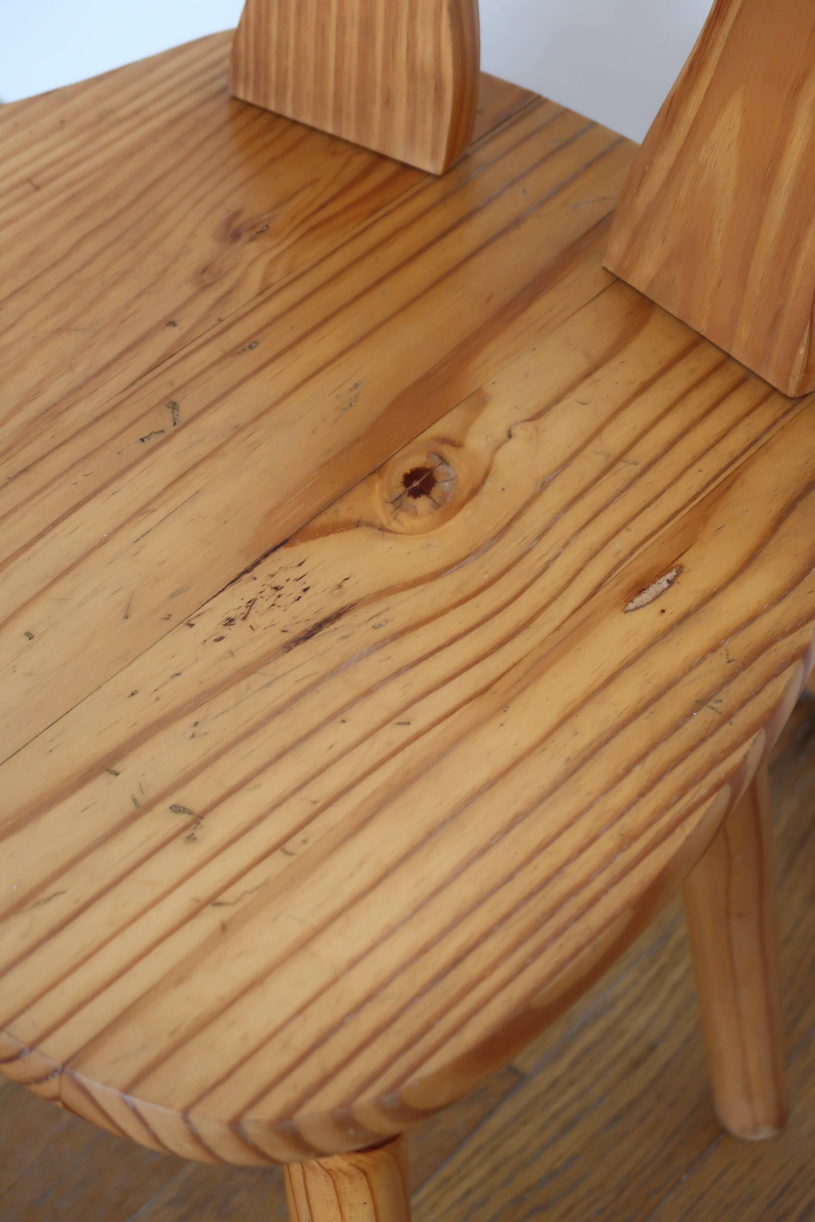 Pair of Scandinavian pine chairs