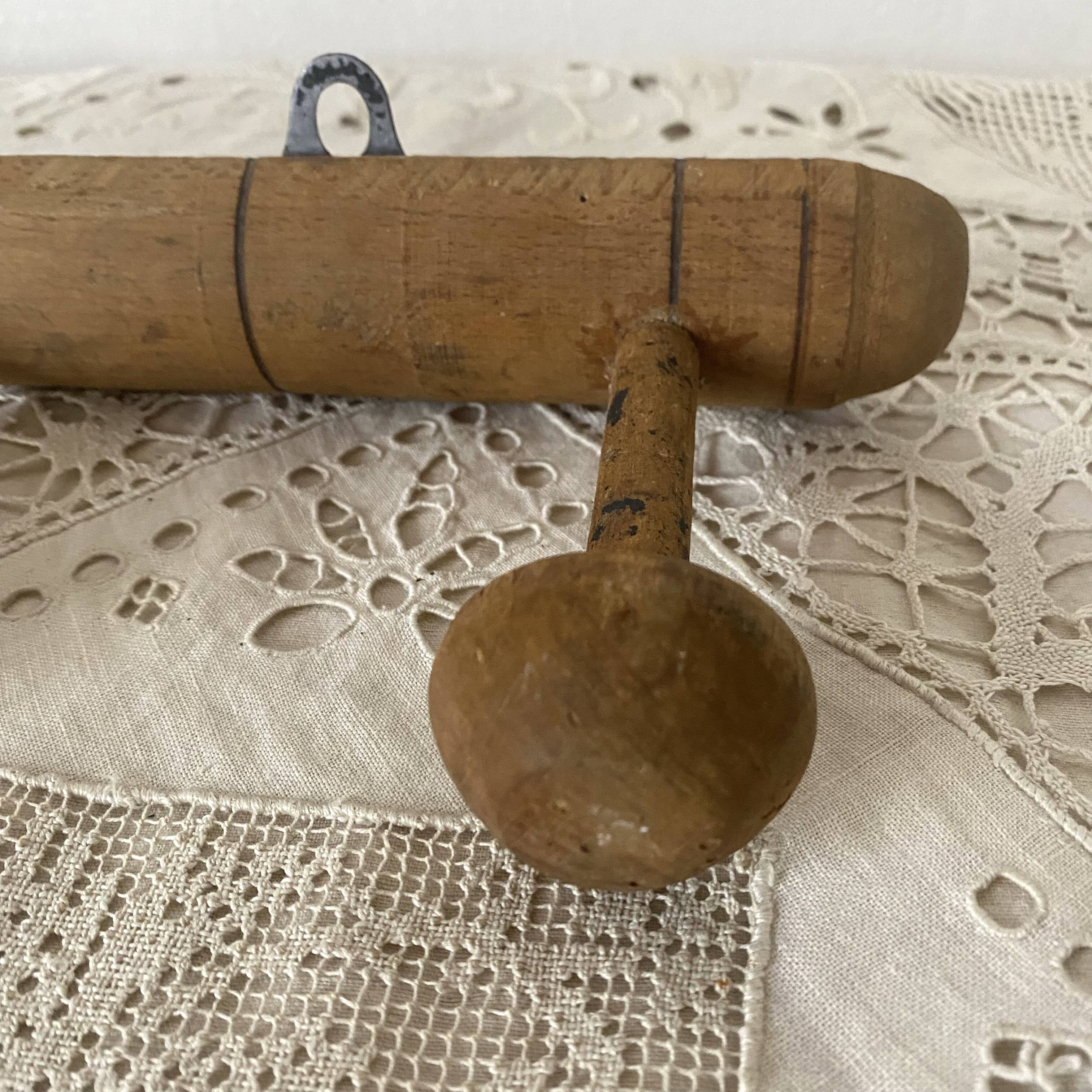 Natural wood wall coat rack
