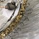 Vintage tassel chandelier has 2 glass and brass crowns