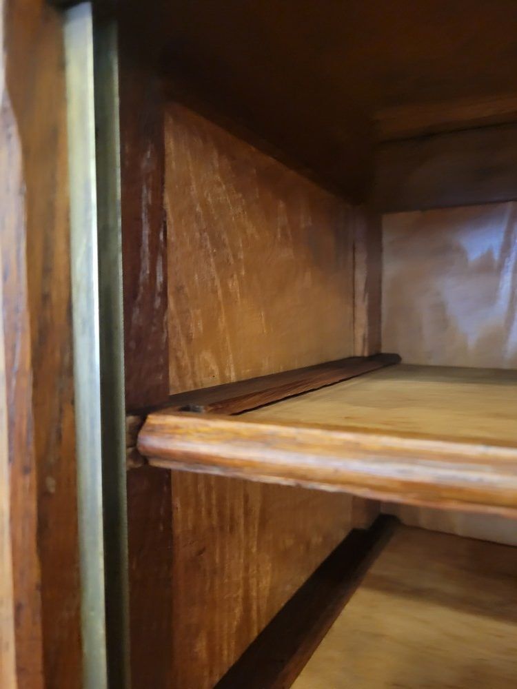 Filing cabinet with a curtain