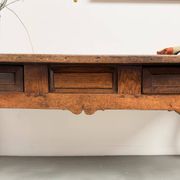 Table, drapière en noyer, XIXème s.