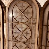 Set of 4 decorative carved glass windows from the 1900s