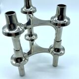 Pair of modular candle holders, German design, Nagel type, 1970s.