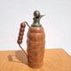 Vintage wooden turned thermos bottle signed T. Ergök