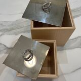 Cristophle wooden box and silverware