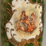 Opaline vase with fine nineteenth gold enamelled cartridge decoration