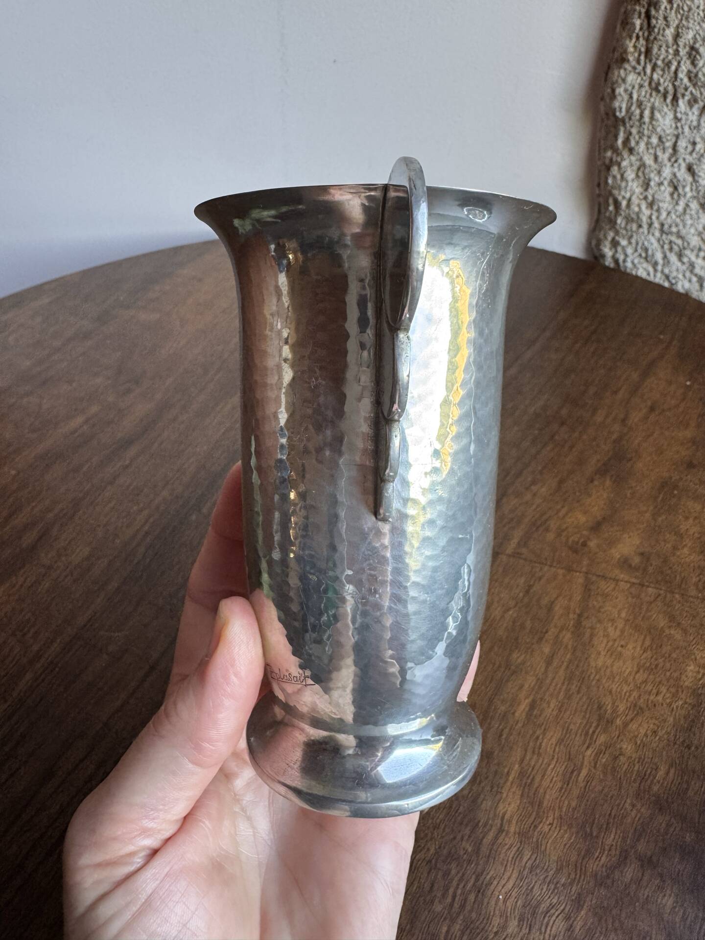 Vase Art déco signé de l’orfèvre P Plasait vers 1930
