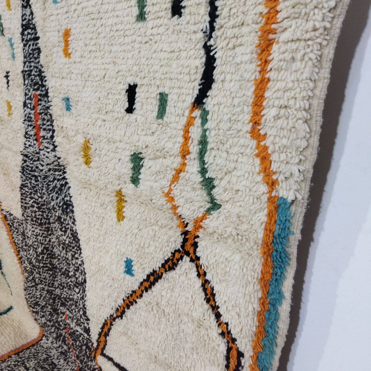 Handmade wool Berber rug 309X200 cm