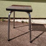 Formica stool, dark wood