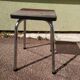 Formica stool, dark wood