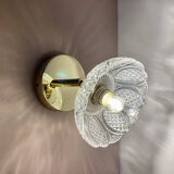 Vintage molded glass lampshade wall light