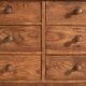Antique shop counter with glass doors (circa 1920)