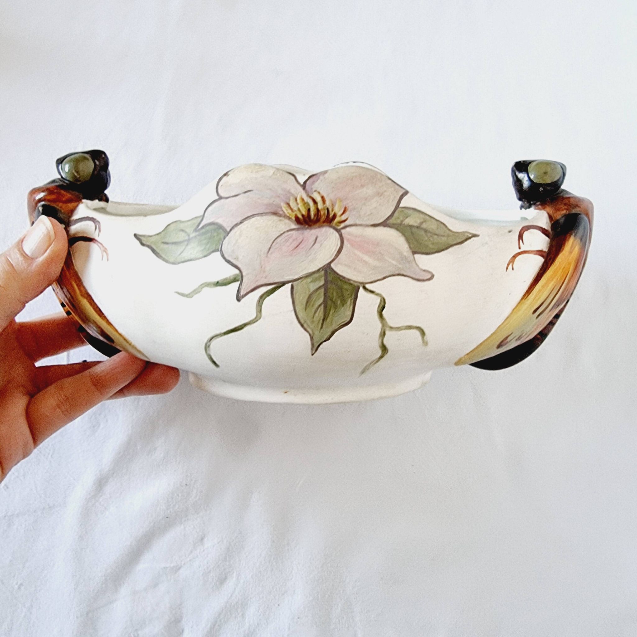 Authentic 1901 Royal Copenhagen Art Nouveau Porcelain planter Attributed to Arnold Krog