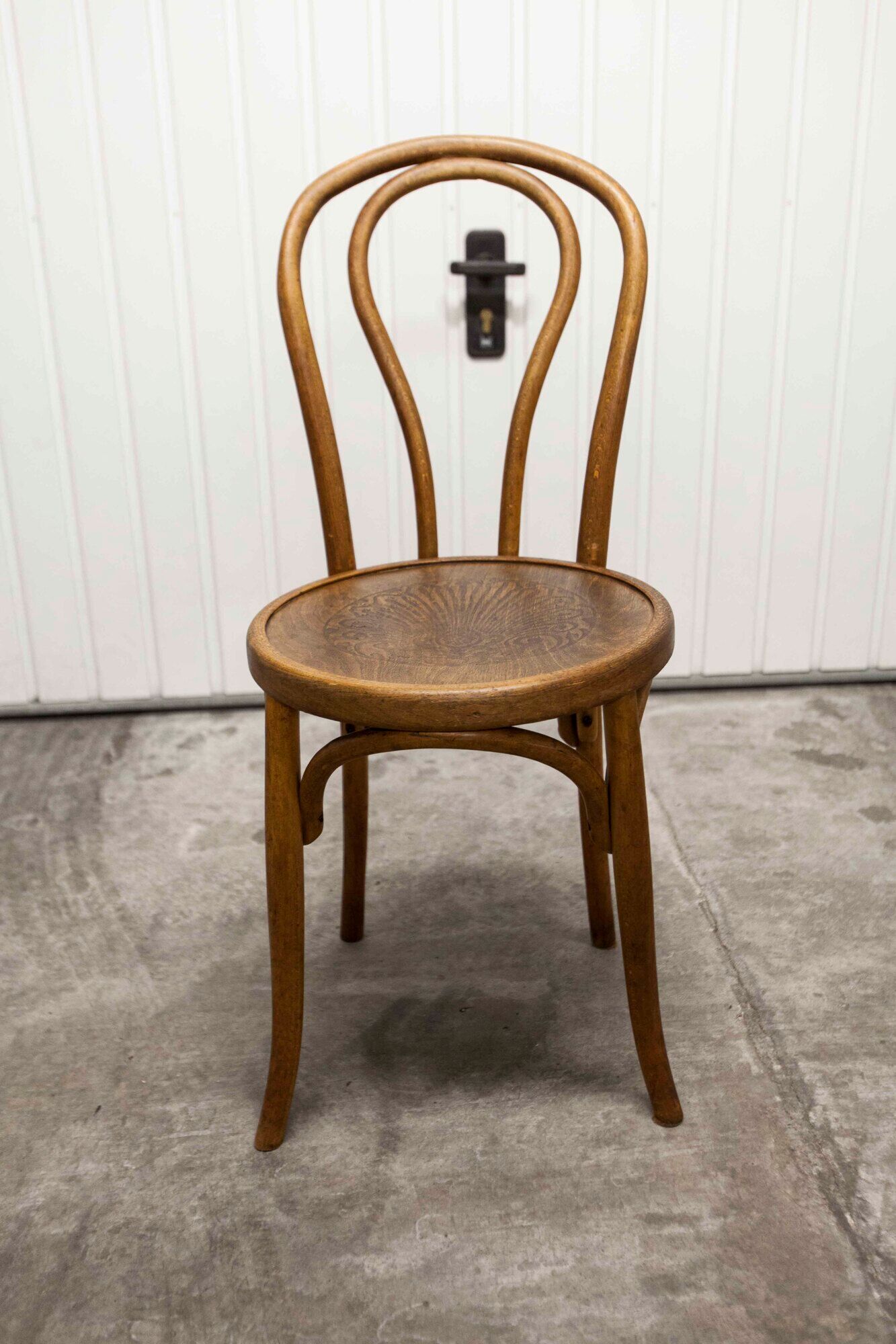 Pair of bistro chairs Fischel 1930 curved wood
