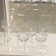 10 wine glasses, carved transparent glass, art deco cups, old and trendy
