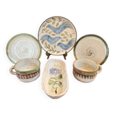 Set of 6 ceramics by the renowned artist Albert Thiry.