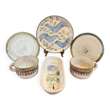 Set of 6 ceramics by the renowned artist Albert Thiry.