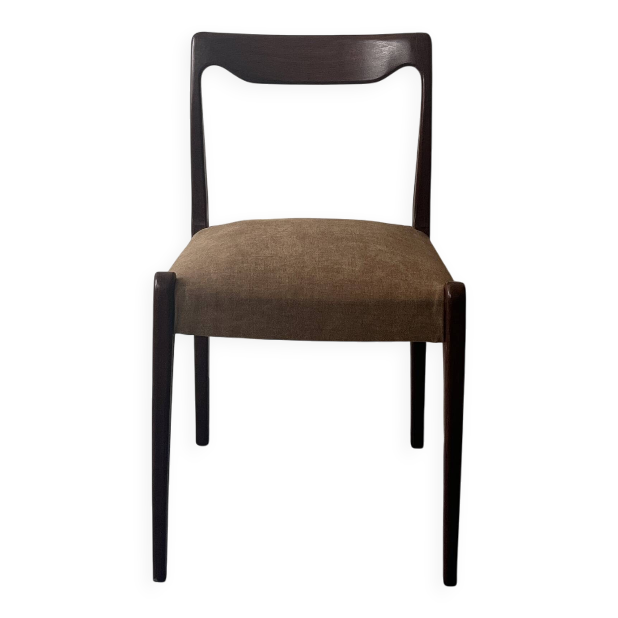 Scandinavian chair in teak & velvet by Niels Otto Moller, Denmark 1950