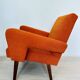 Fauteuil en tissu orange, Allemagne 1960
