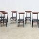 Set of six sculptural Italian dining chairs