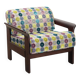 Vintage armchair in beech and fabric, Italy, 1970s