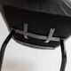 Vintage black leather cantilever chair with metal frame – 1980s Italian design