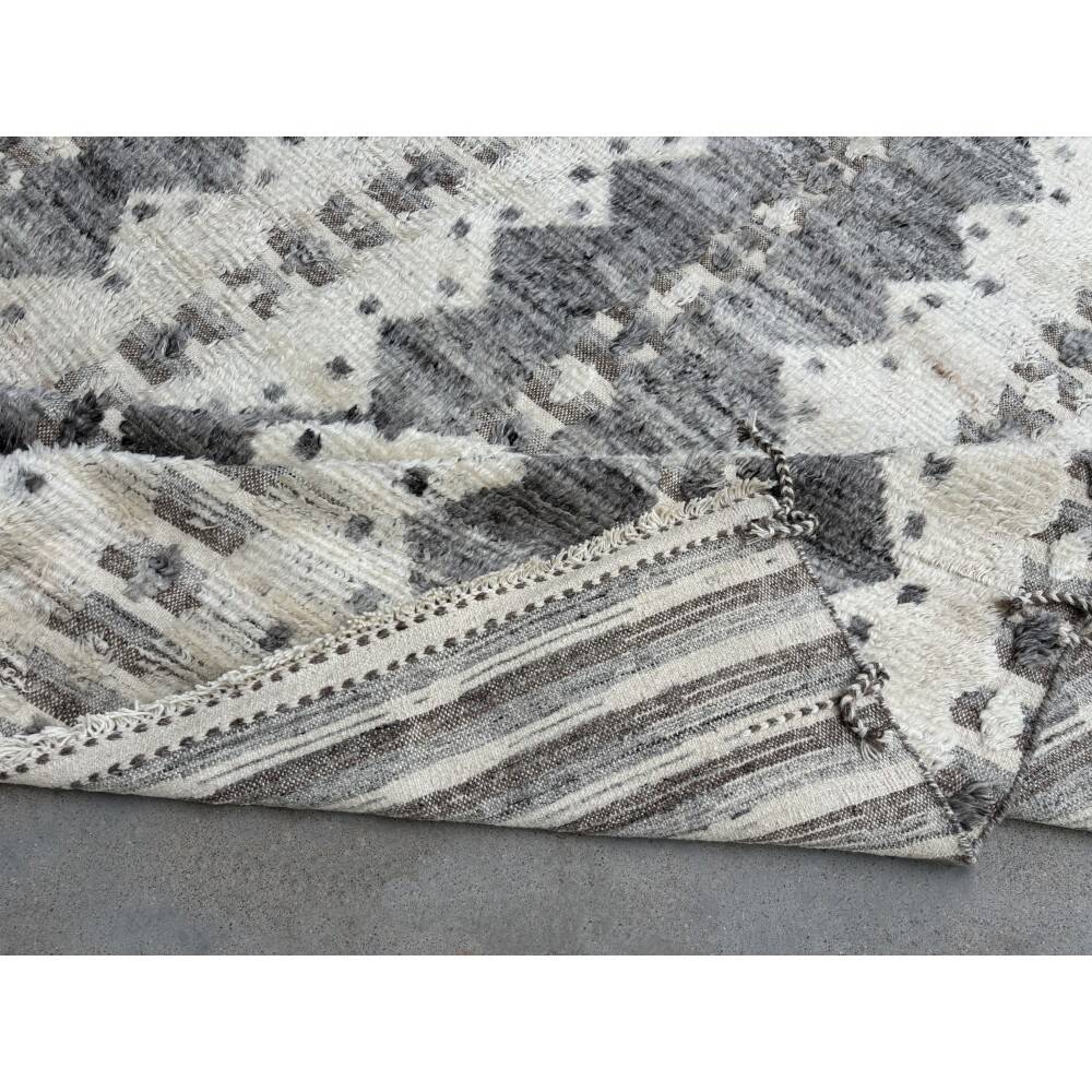 Modern Moroccan style Handmade Rug. 100% Natural Wool. Custom Options Available