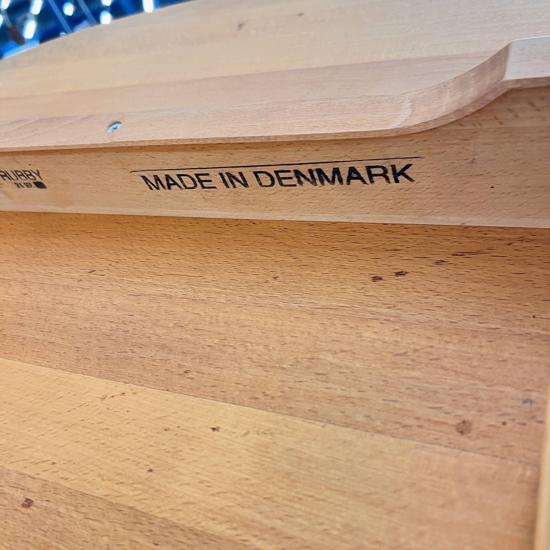Large Danish Extandable Elm Dining Table, 1990s