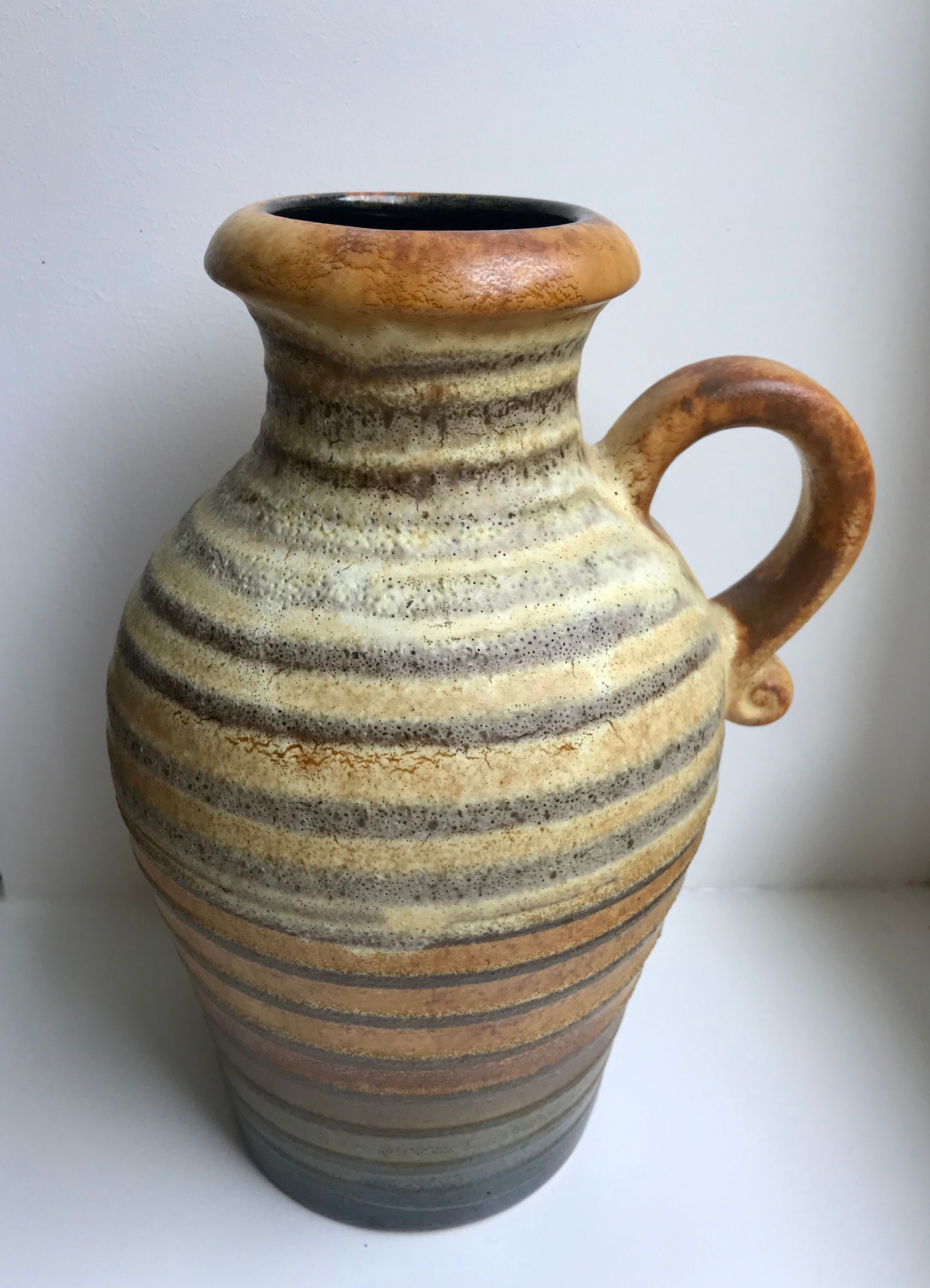 large ceramic vase West Germany Scheurich Keramik Space Age 1970s