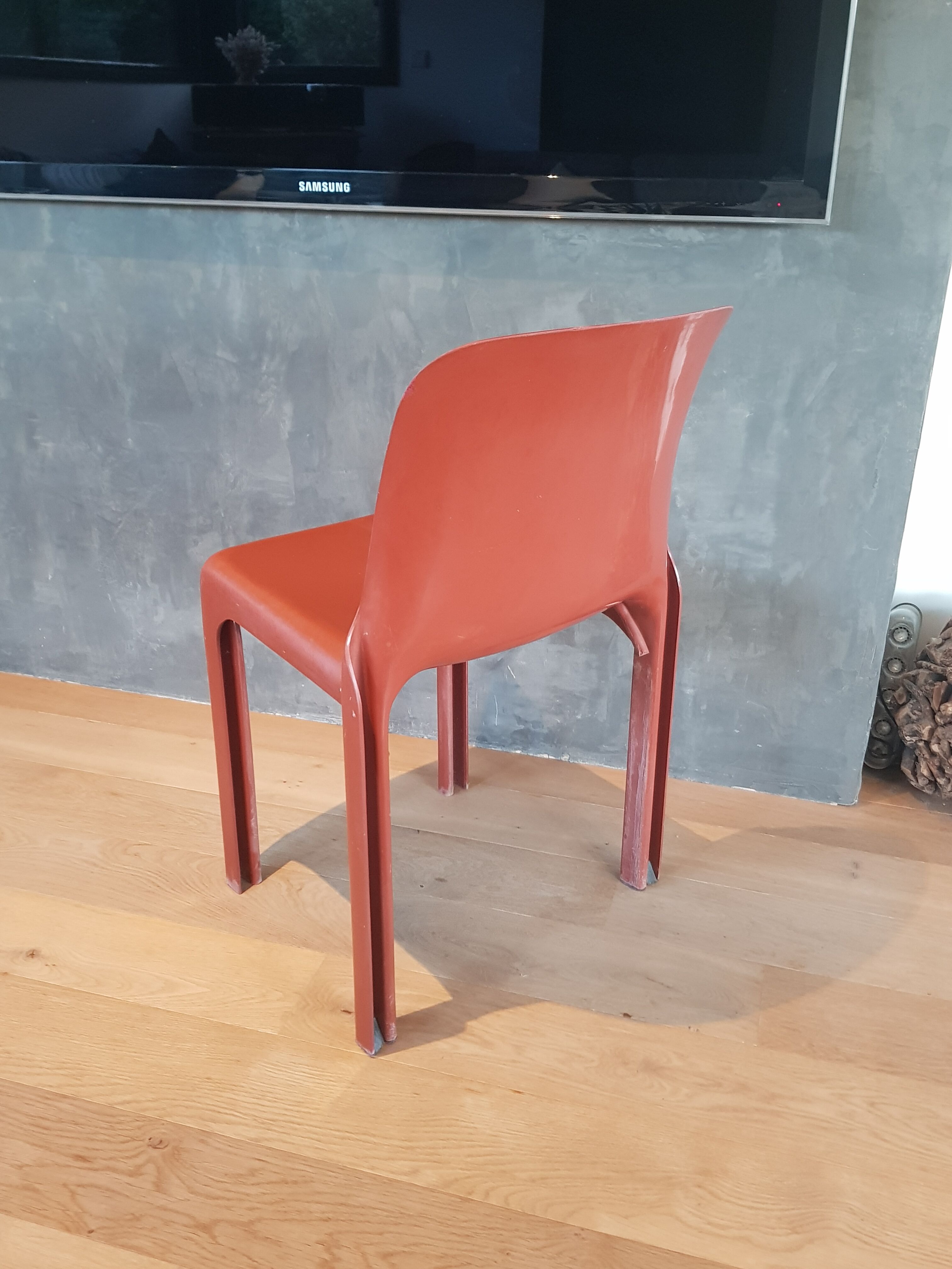 Set of 6 selene Vico magistretti chairs