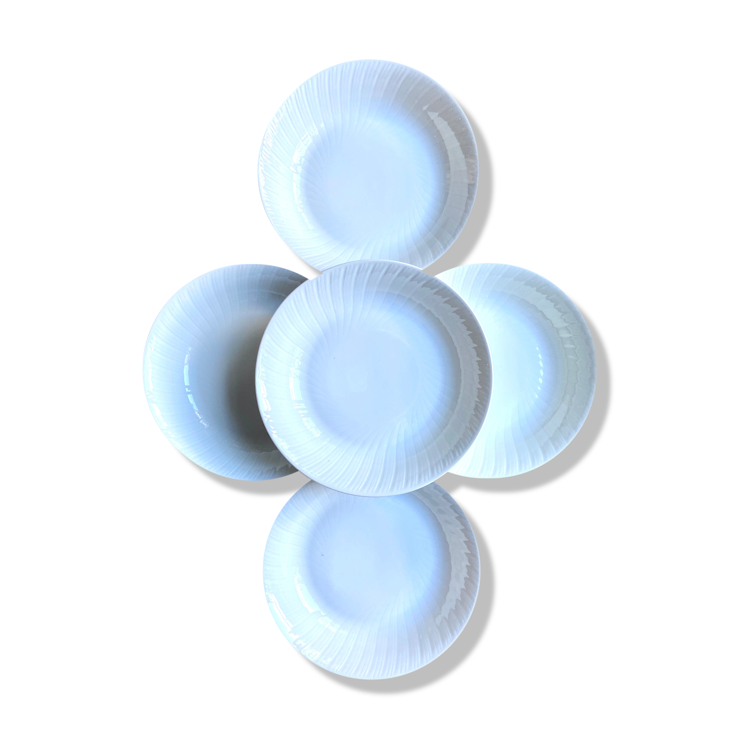 Lot de 5 assiettes creuses en porcelaine de Limoges