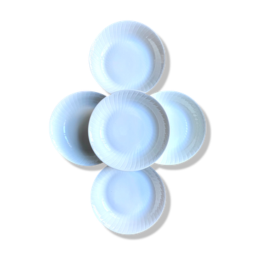 Lot de 5 assiettes creuses en porcelaine de Limoges