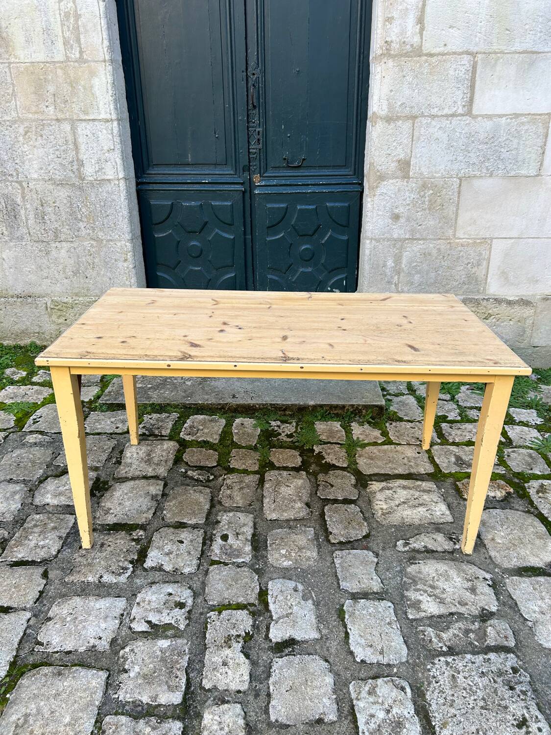 Weathered farm table