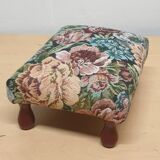 Wooden and fabric footrest