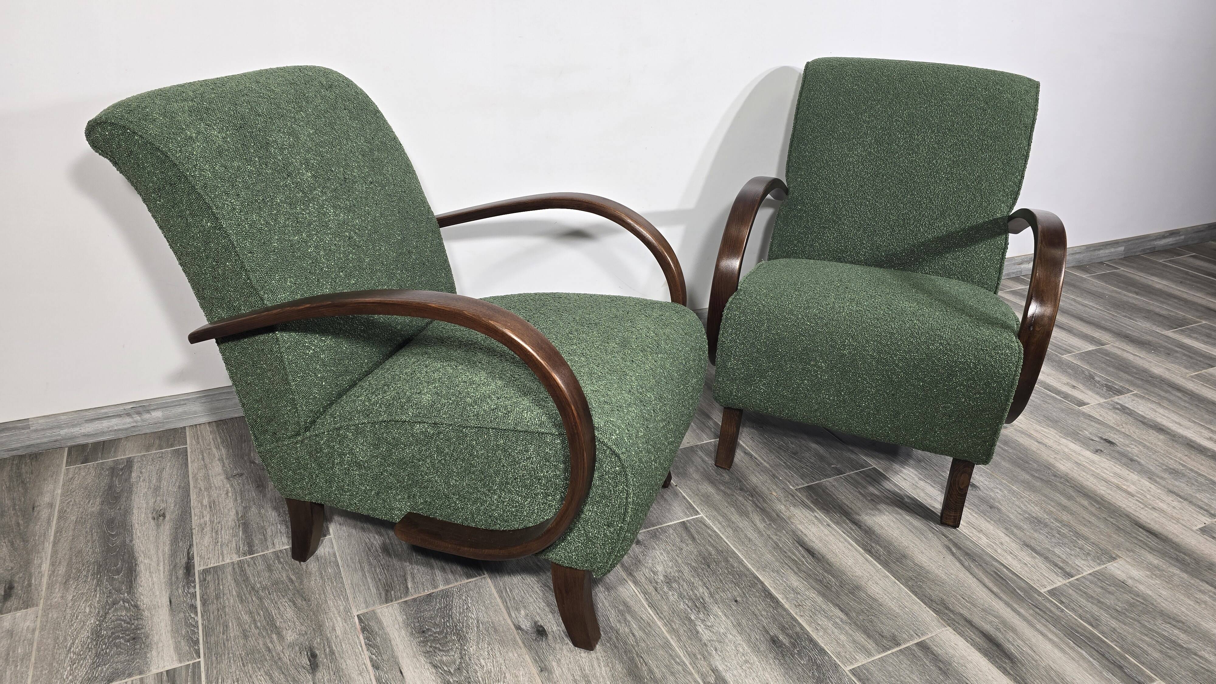 Chaises longues de Jindrich Halabala, années 1940, ensemble de 2