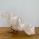 Vintage lampshade suspension in pale pink clichy glass