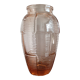 Art deco rosé molded glass vase