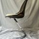 tulip chair in smoked plexiglass and chrome by Boris Tabacoff, design 1970